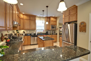 a beautiful kitchen with granite countertops