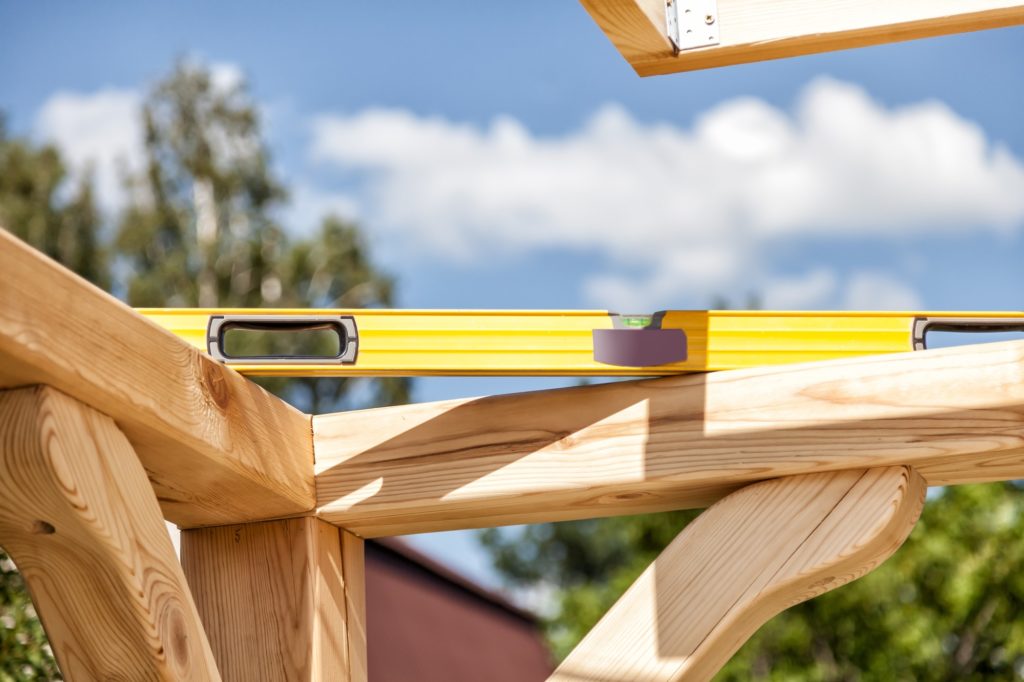 panels and a balance outside for a summer home renovation